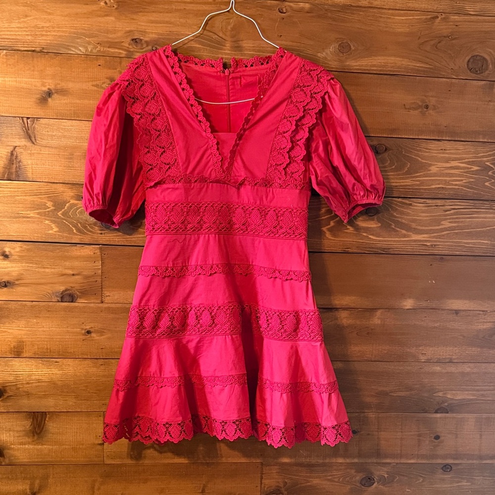 Karlie Red Lace Mini Dress